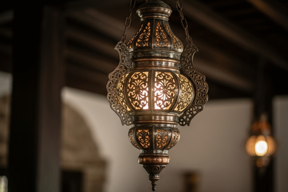 lampu tembaga antik