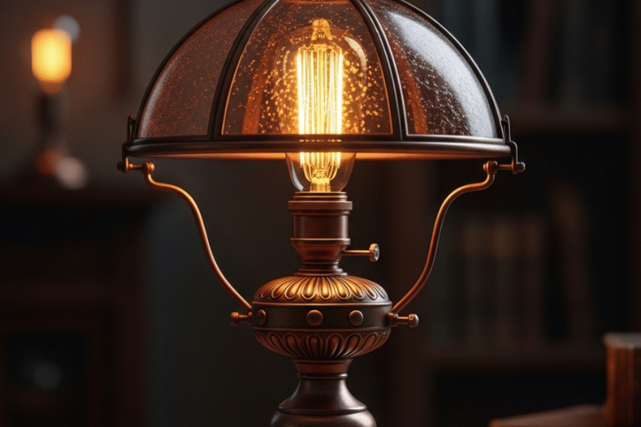 lampu tembaga antik