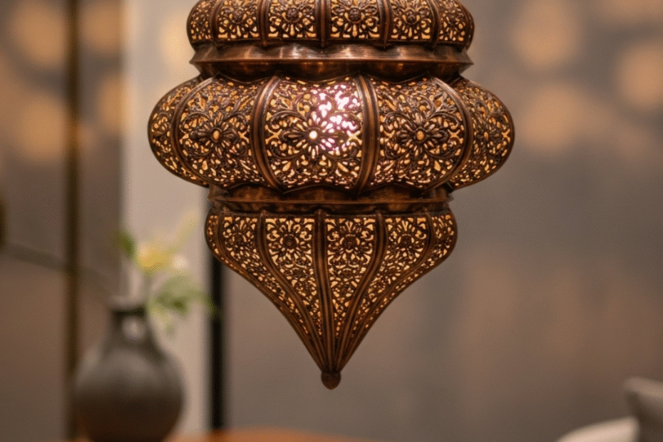 lampu tembaga hias
