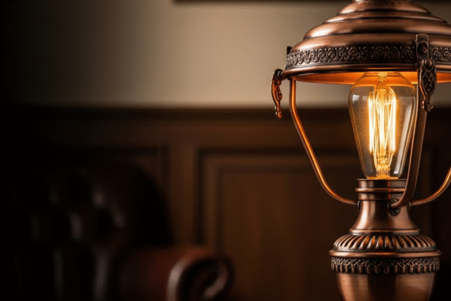 lampu tembaga vintage